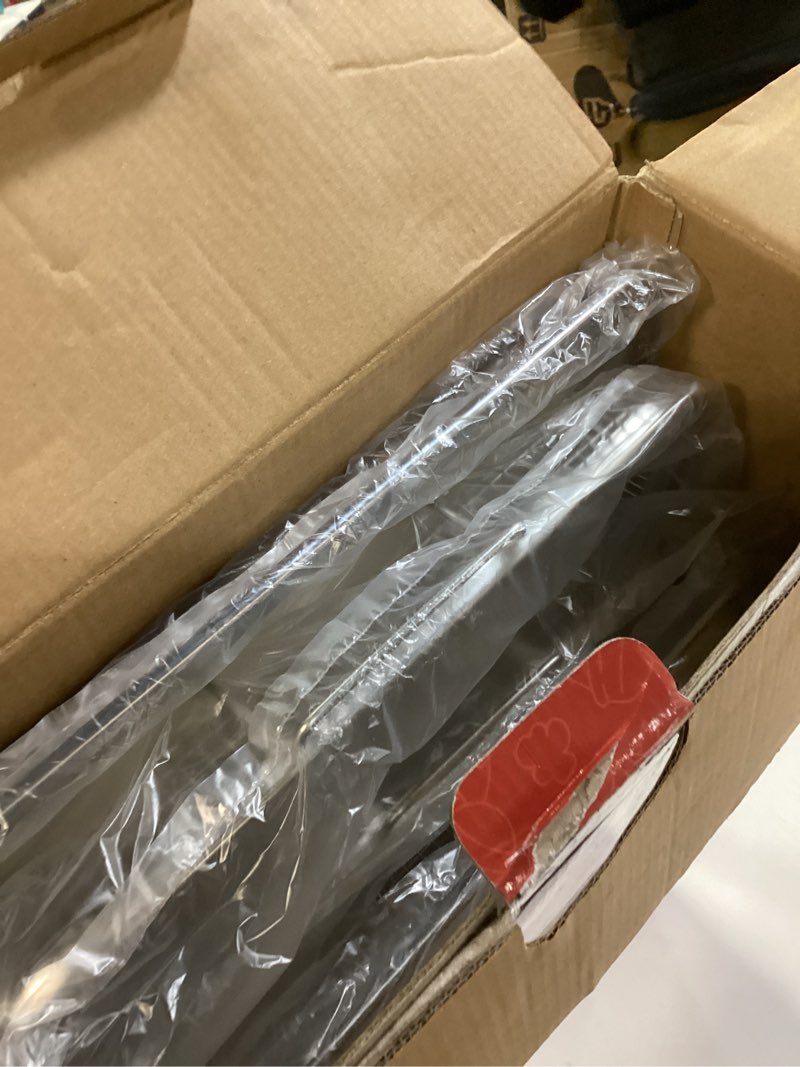 Condition photo showing New/Like New for Air Fryer Basket for Oven, 3 Set Oven Air Fryer Basket and Tray Set with 90 PCS Parchment Papers, THORSES Thickened NonStick Stainless Steel Air Fryer Pan and Crisper Tray-Extra Large & Large & Medium 3 Set XL+L+M- Silver