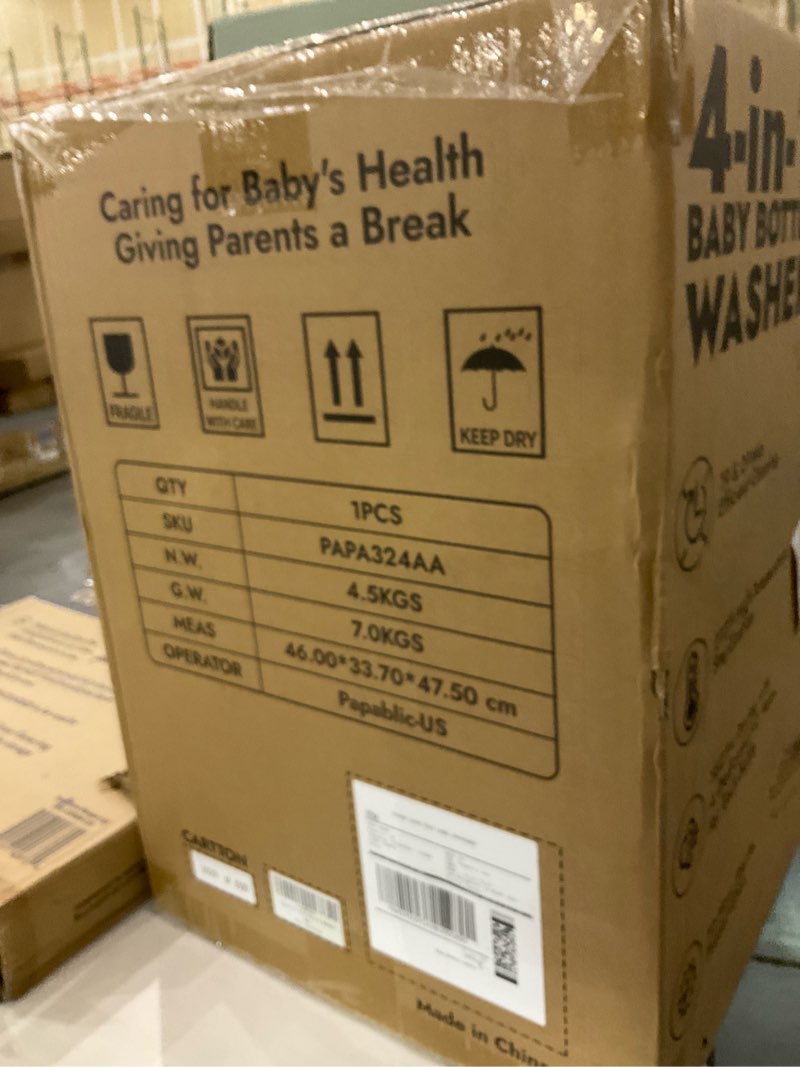 Condition photo showing New/Like New for Papablic Bottle Washer Pro, Bottle Washer & Sterilizer & Dryer, 4-in-1 Bottle Washer Sanitizer for Bottles, Pump Parts, C-Section& Baby Essentials - Quick & Clean with 60 Detergent Tablets White