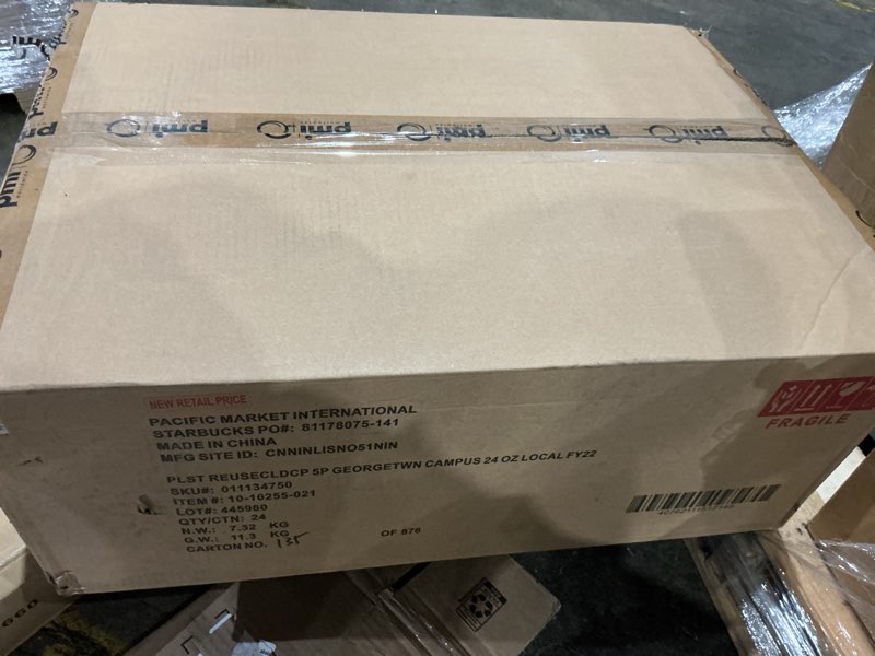 Condition photo showing New/Like New for pack of 30 starbucks campus collection georgetown 5-pack of 24 oz reusable cold cups