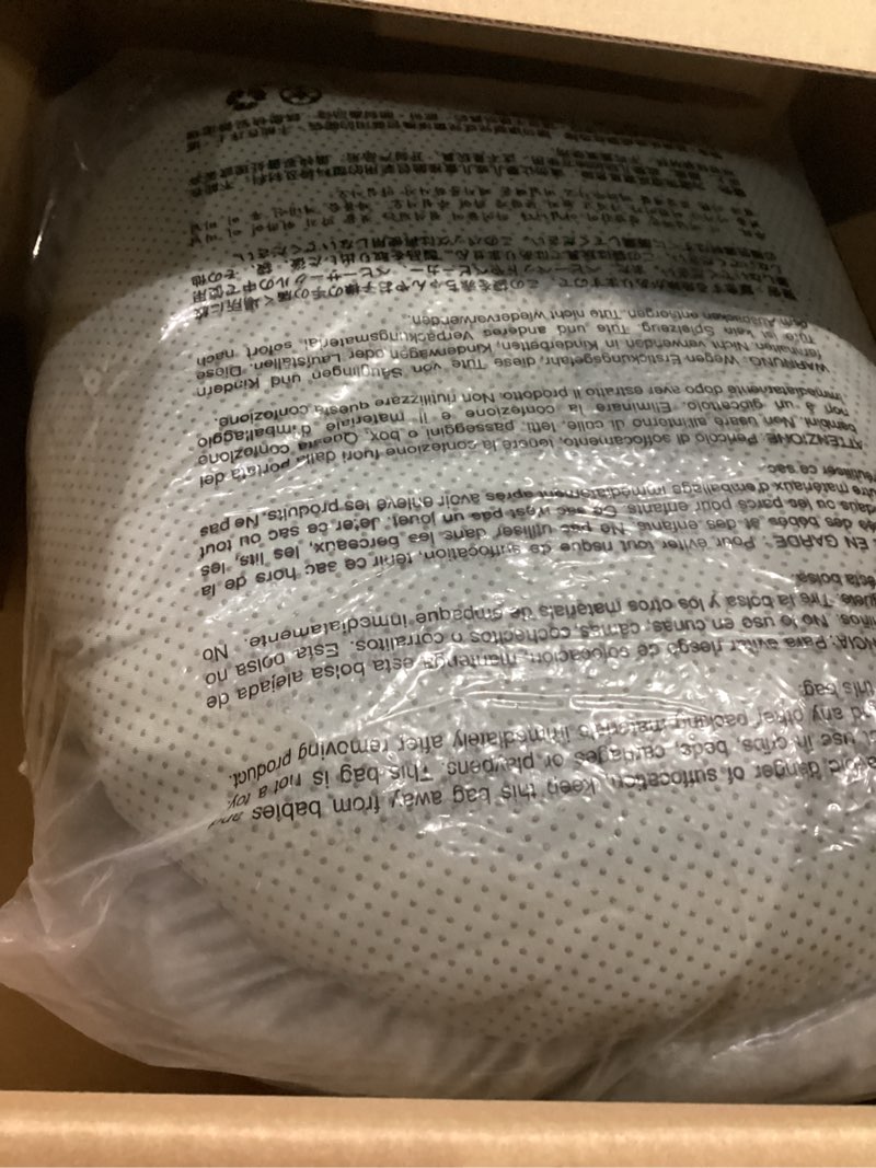 Condition photo showing Good Condition for Furhaven 24" Round Calming Donut Dog Bed for Indoor Cats & Small Dogs, Washable, For Dogs Up to 20 lbs - Plush Velvet Waves Hooded Donut Bed - Dark Gray, Small Faux Fur & Velvet Dark Gray 24.0"L x 24.0"W x 7.0"Th Snuggery Donut Bed