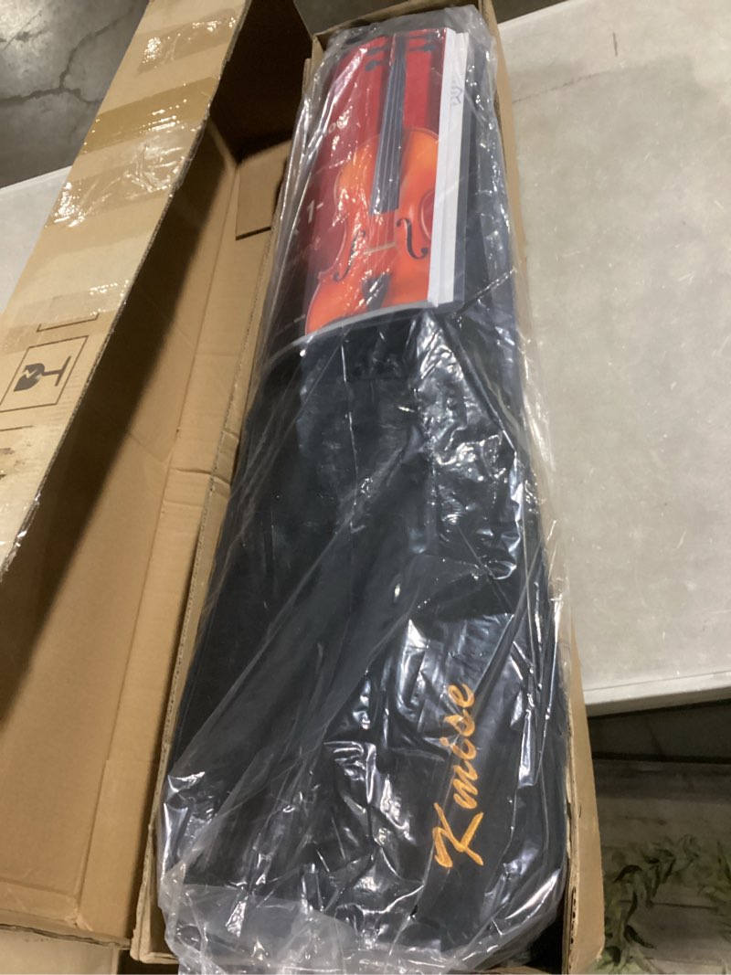 Condition photo showing Good Condition for Kmise Violin 3/4 Full Set, High Density Ebony Violins, Glossy Acoustic Fiddle for Adults, Beginners, Students with Violin Case, Rosin, Strings, Bow, Shoulder Rest, Beginner's Guide (Ebony, 3/4) Ebony 3/4