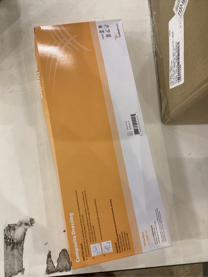 CARDINAL HEALTH COMP412 Exudate-absorbent dressing, hydrophilic-gel, sterile (BOX of 10)