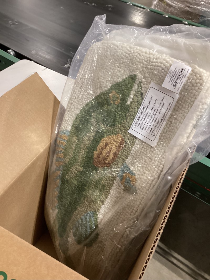 Condition photo showing Good Condition for Mud Pie Fish Hook Wool Pillow; 8" x 18"