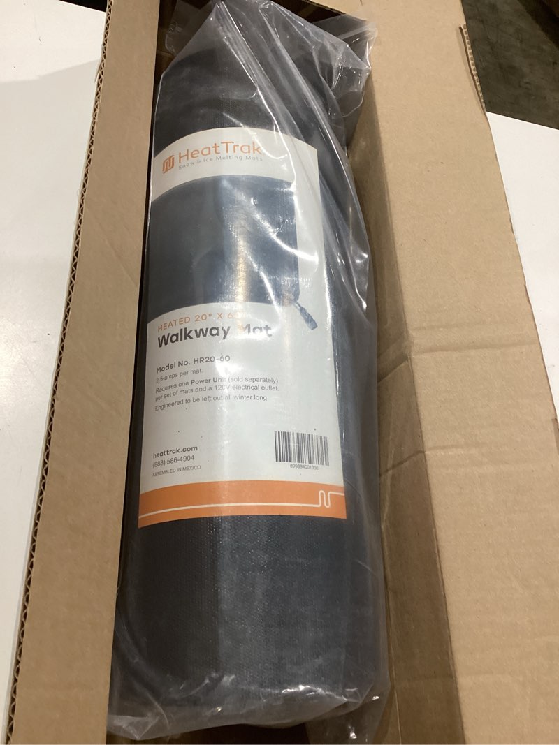 Condition photo showing Good Condition for heattrak heated snow melting mats - heated outdoor mats for walkways - electric snow melting mats for decks and sidewalks - trusted no-slip snow and ice melt heated sidewalk mat (20” x 60")