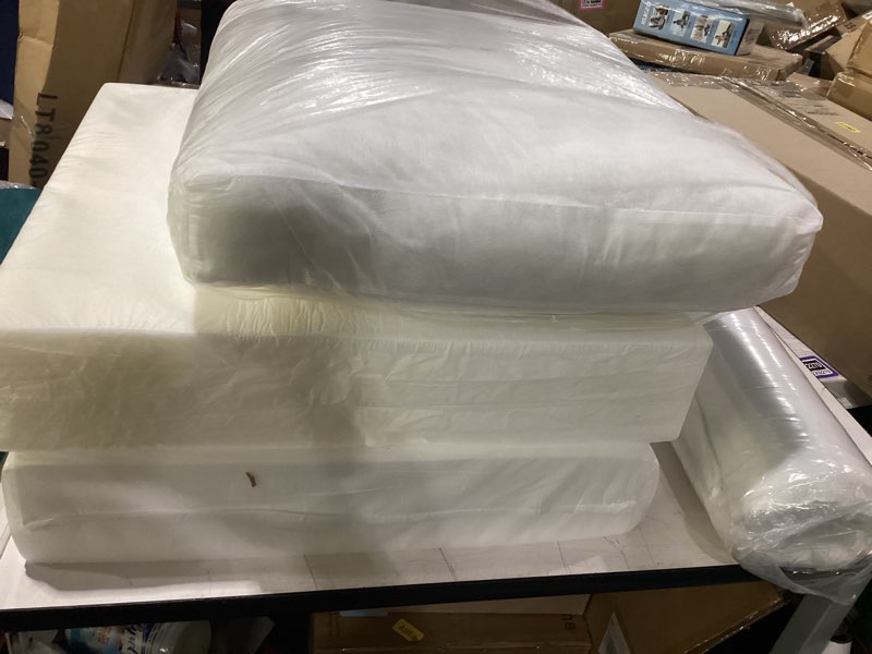 Condition photo showing Good Condition for 23.5"x27" outdoor deep seat patio cushions set of 2, deep seat bottom resilient foam filling water-resistant stain-resistant uv resistant weather resistant with ykk zippers, malachite