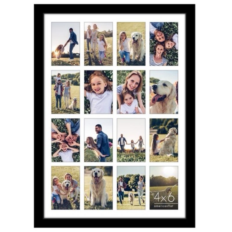 KSROECUD 13x21 Collage frame with 10 Openings 4X6 Pictures, Multiple Picture Frame with Mat, Wall or