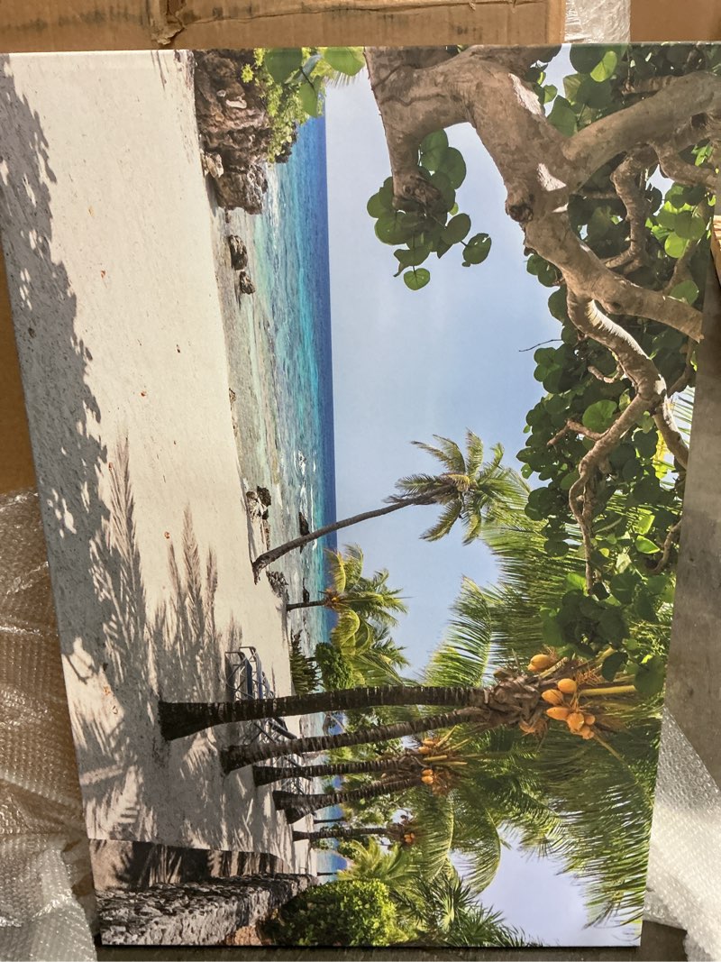 Condition photo showing Good Condition for beach pictures wall art decor - blue ocean32x48