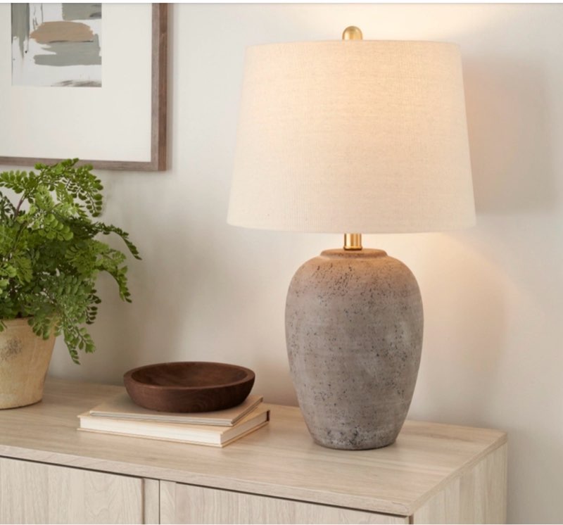 23" BIT05 Brown Ceramic Table Lamp