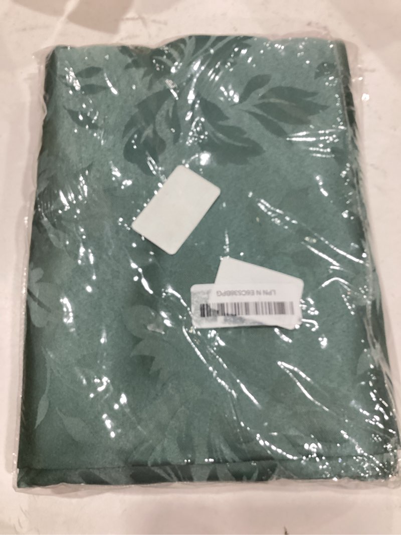 Condition photo showing Good Condition for romanstile jacquard rectangle tablecloth - waterproof damask floral pattern decorative table cloth heavy weight fabric table covers for dinner/parties/outdoor - 60 x 144 inch, green flower - green 60" x 144" (rectangular)