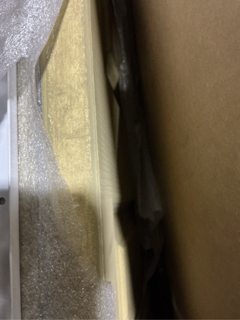Condition photo showing Good Condition for 72 in. x 80 in. vintage brown stain 6 panel mdf composite bi-fold double closet door with hardware kit 80"x72" vintage brown