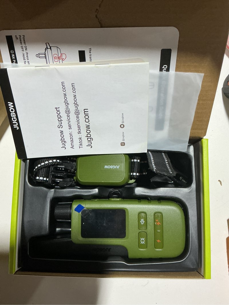 Condition photo showing Good Condition for Jugbow Dog Shock Collar - 4500FT Dog Training Collar with Remote, IPX8 Waterproof Electric Dog Collar with 4 Training Modes, Security Lock, Rechargeable eCollar for 10-120lbs Small Medium Large Dogs