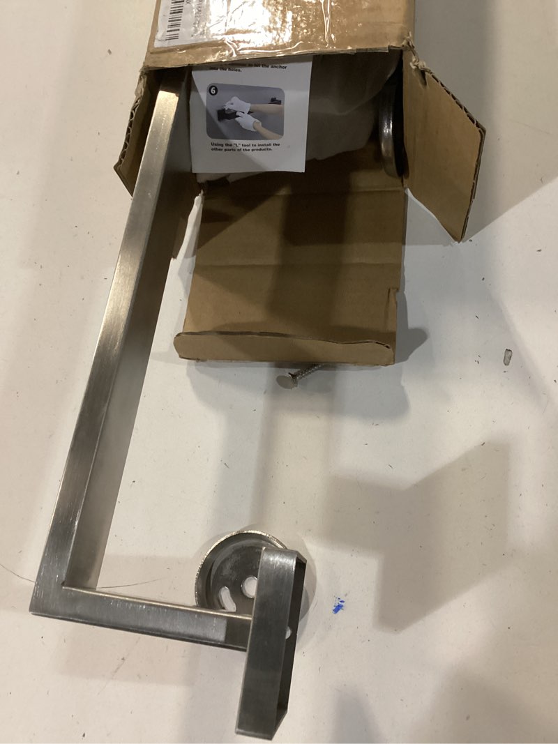 Condition photo showing Good Condition for Towel Bar 2 Pack for Bathroom 24 Inch Brush Nickel Towel Holder 12/16/20/24/28/32/36 In Stainless Steel SS304 Rustproof Towel Rack Modern Square Towel Rod for Bathroom Wall(2, Brushed Nickel, 24 Inch) 24 Inch Brushed Nickel 2