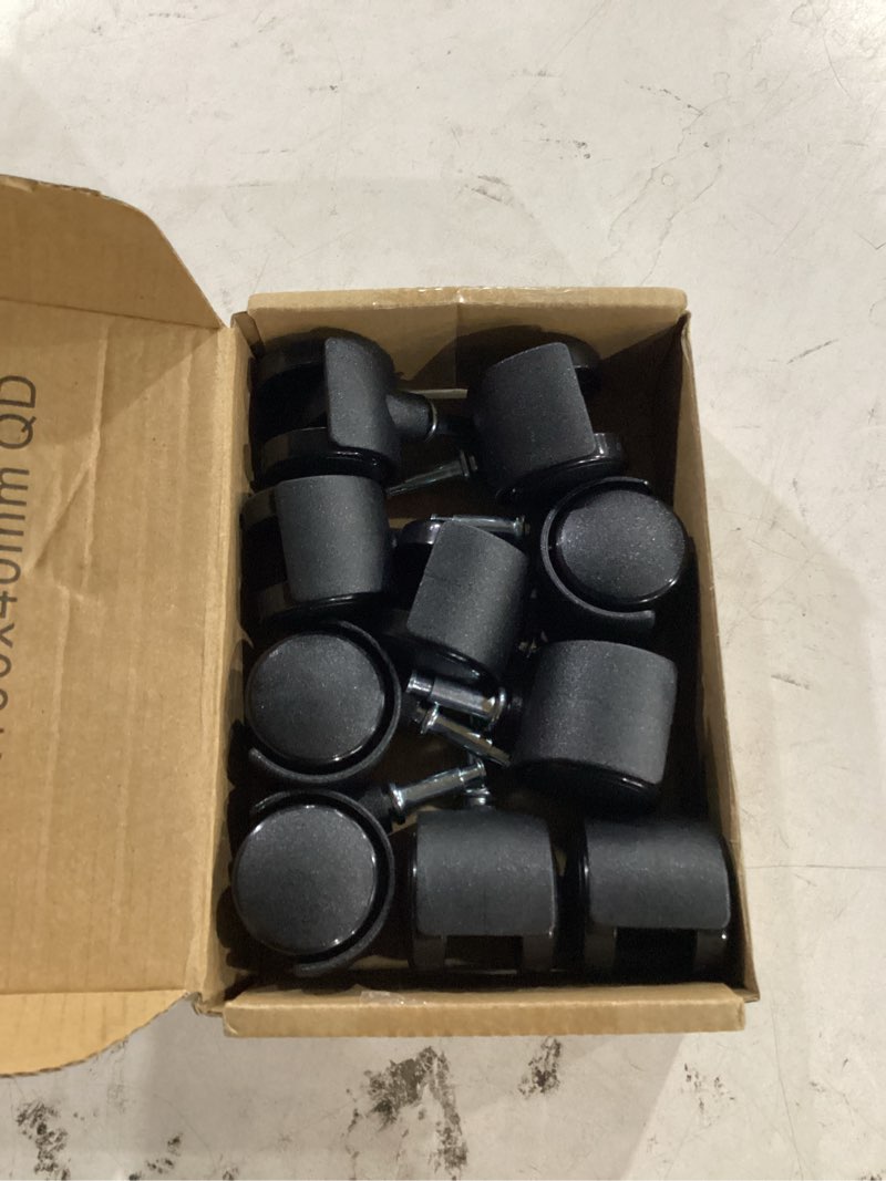 Condition photo showing Good Condition for patikil 1 inch swivel stem casters, 10 pack nylon 360 degree insert swivel stem wheels for chair shelf furniture replacement, black