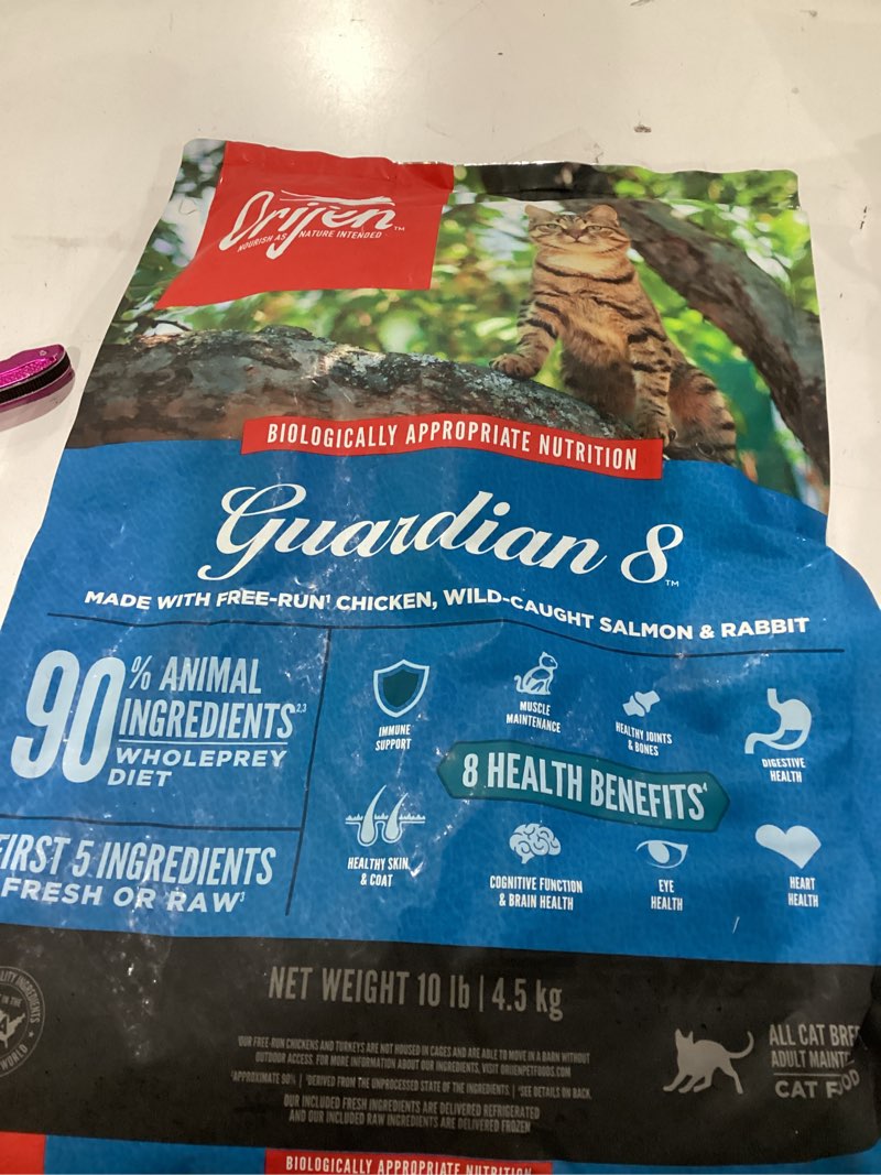 Condition photo showing New/Like New for orijen guardian 8 grain free high protein premium dry cat food 10lb bag guardian 8 recipe 10 pound (pack of 1)