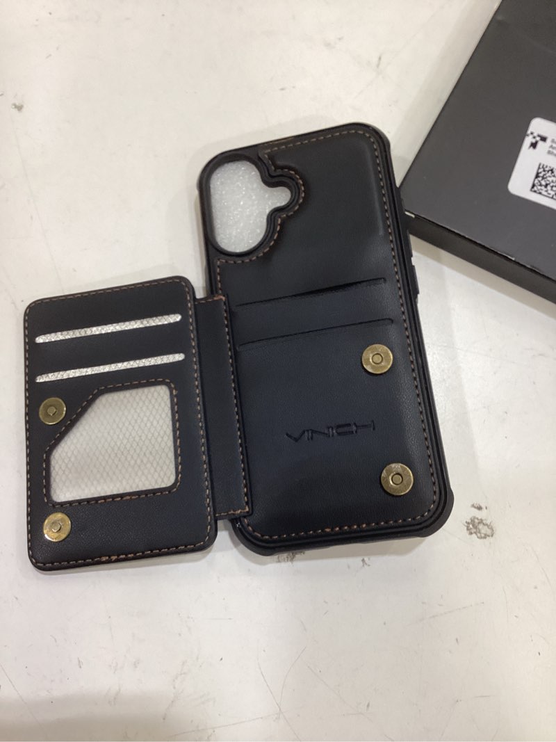 Condition photo showing Good Condition for vinich for iphone 17 wallet case with card holder, rfid blocking credit slots kickstand shockproof phone cover fit for iphone 17 6.3" black for iphone 17 - 6.3'' black
