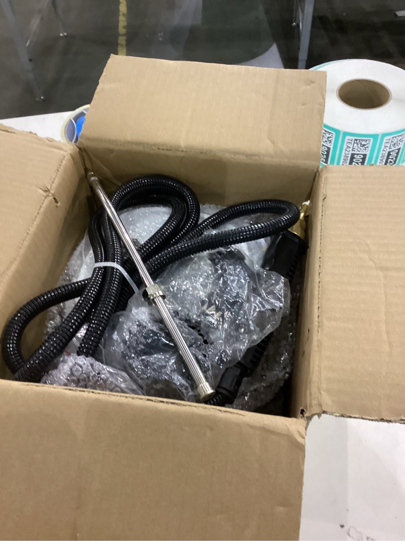 irishom pressurized handheld steam cleaner with 3 brushes and extended rod, deep cleaning steamer wi