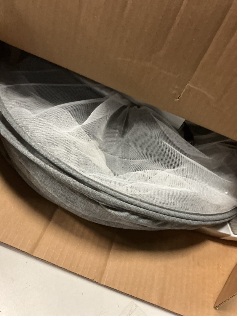 Condition photo showing As Is for BabyBond Baby Swings for Infants, Bluetooth Infant Swing with Music Speaker, 3 Seat Positions, 5 Point Harness Belt, 5 Speeds and Remote Control - Portable Baby Swing for Indoor and Outdoor (Silver) Gray