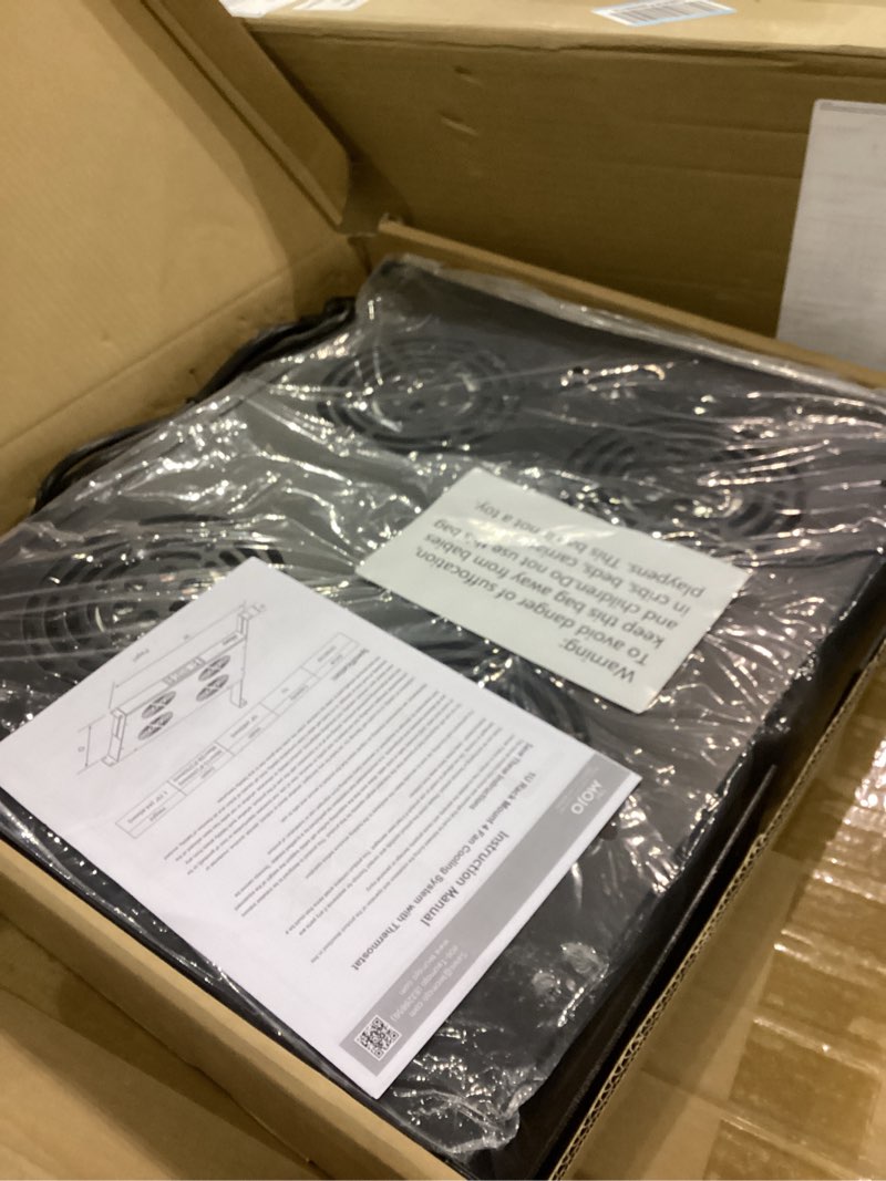 Tecmojo 1U Rack Mount Fans with Thermostat, 4 Fans Cooling System, Adjustable Temperature Control, A