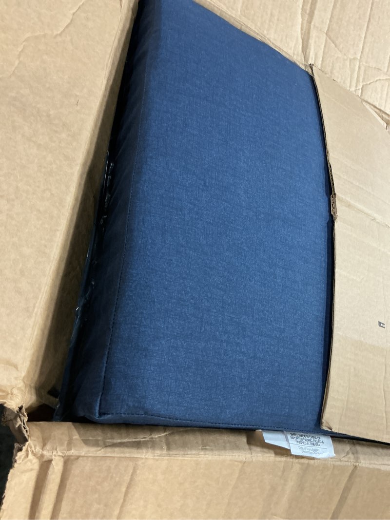 Condition photo showing Good Condition for arden outdoor deep seat cushion set, 22 in x 24 in, weather-proof, rain-proof, fade resistant patio cushion sapphire blue leala polyfill sapphire blue leala 1 pack