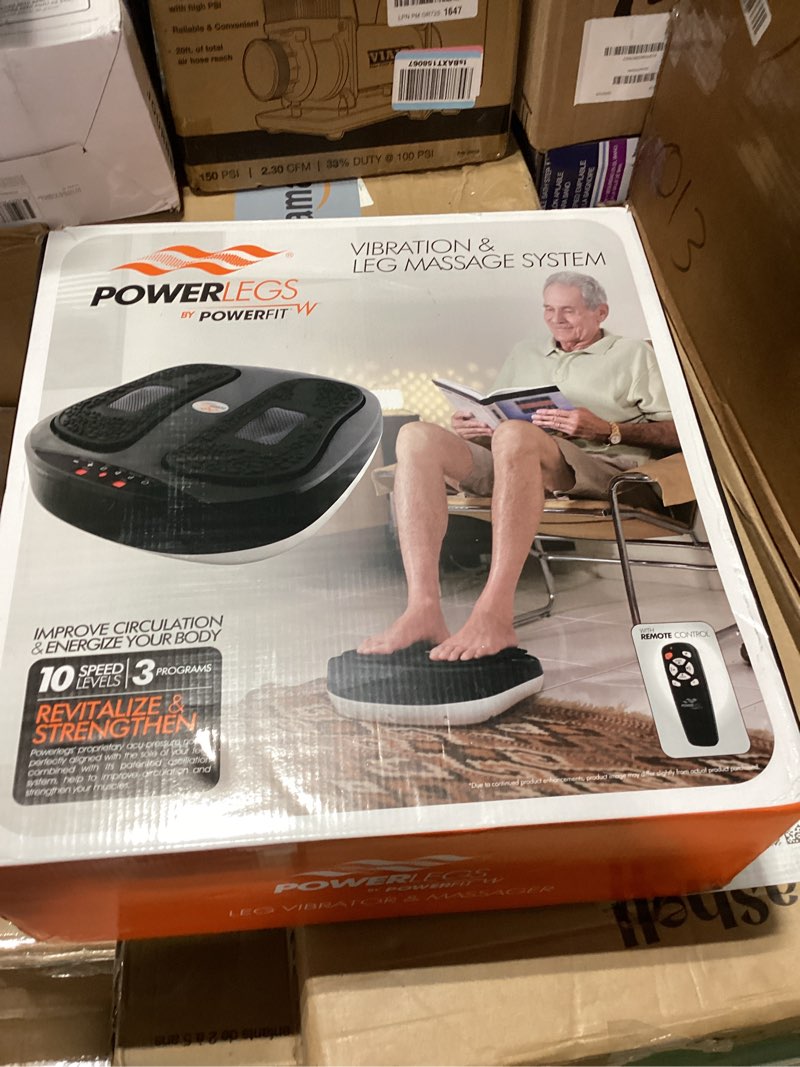 Condition photo showing Good Condition for power legs electric foot massager machine with remote control, adjustable speed, vibration - calf massager
