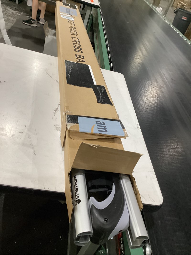 Condition photo showing Good Condition for stay there car roof rack cross bars 56”aero thick aluminum universal crossbars roof rack adjustable roof cross bars, fits most vehicles with existing raised side rails with gap- 200 lbs load capacity