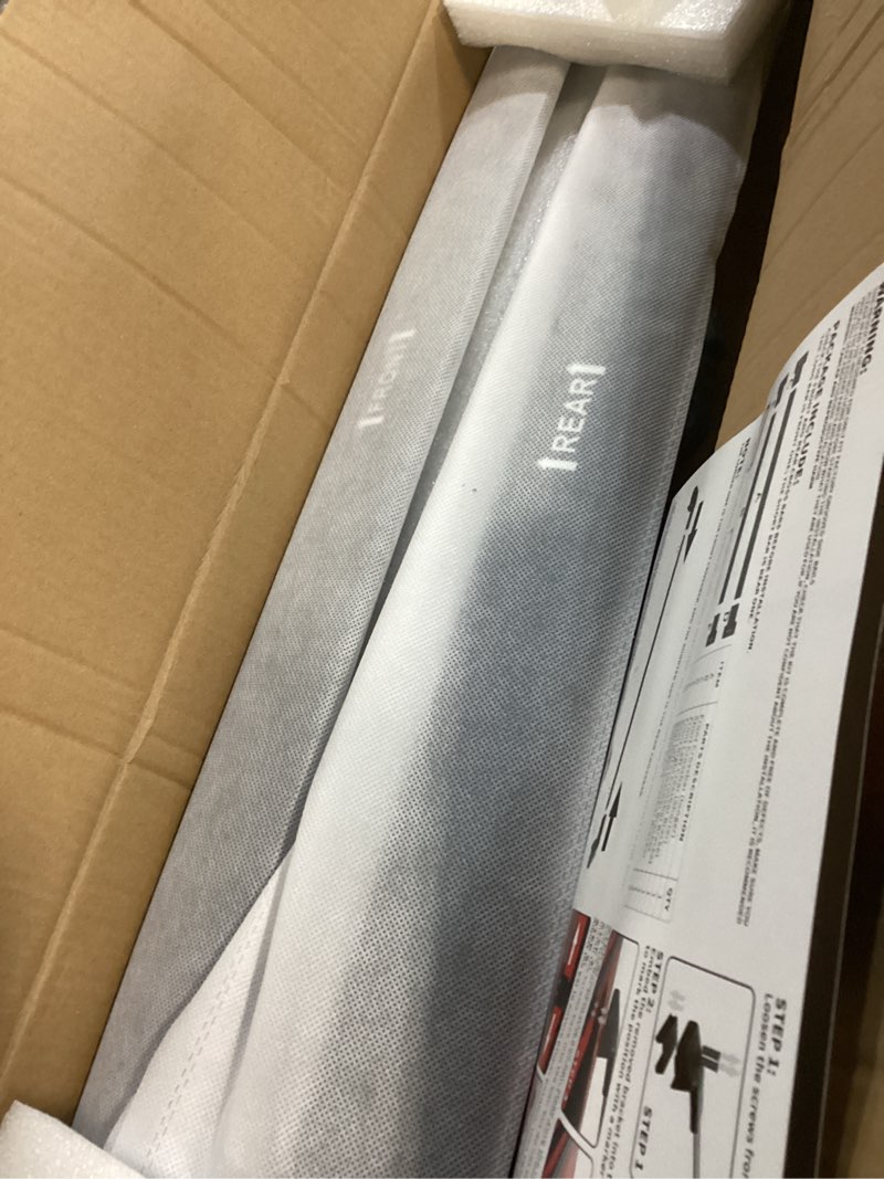 Condition photo showing Good Condition for KitsPro 260lb Roof Rack Cross Bars for 2011-2021 Jeep Grand Cherokee (ONLY FIT Factory Grooved Side Rails), Matte Black Heavy Duty Aluminum Cargo Crossbar Grand Cherokee 2011-2021