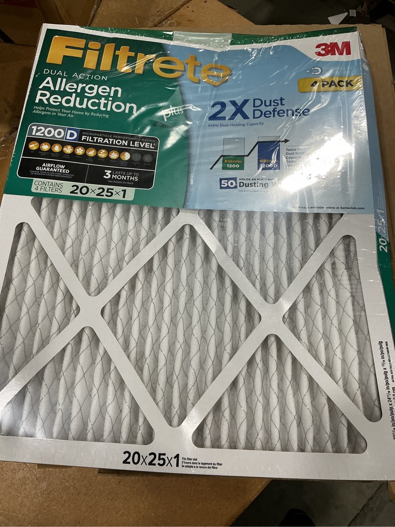 filtrete™ dual-action micro allergen plus 2x dust defense filter, 20 x 25