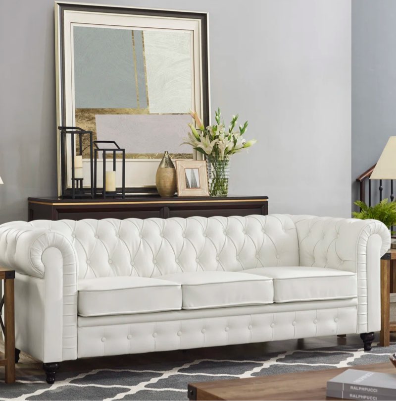 (Incomplete) Sanmiguel 88\\\" Leather Upholstered S 