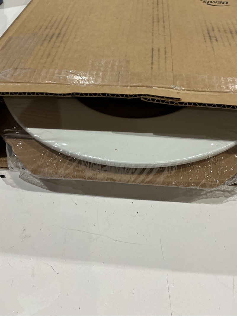 Condition photo showing Good Condition for mayfair cassel slow close toilet seat, easy clean, non slip premium wood seat, easy install, made in usa, round, white round 1 - toilet seat