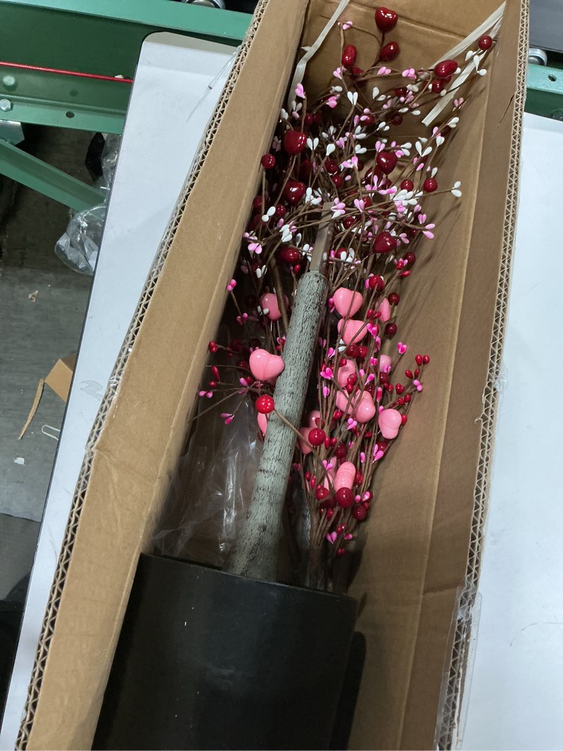 Condition photo showing Good Condition for CraftyDream 4ft Valentines Day Eucalyptus Tree Artificial Pink Red Ficus Heart Tree Decor Artificial