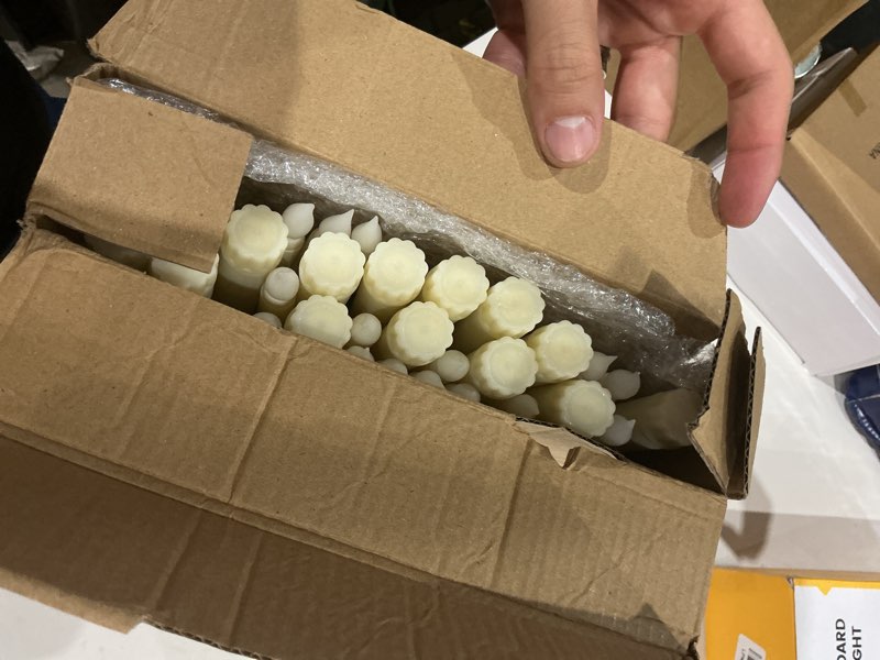 Condition photo showing New/Like New for retisee 80 pcs 11 inch flameless taper candles led candles bulk battery operated taper candle flickering led candlesticks for halloween christmas birthday wedding party decor (classic style,ivory) classic style ivory 80