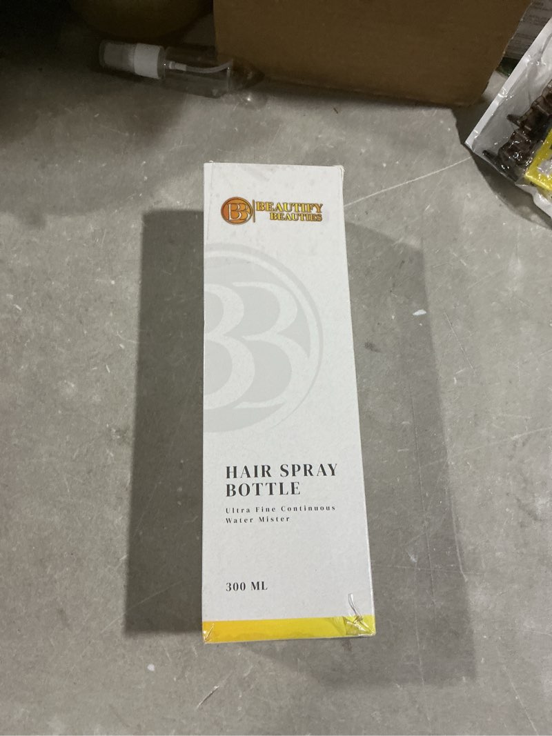 Condition photo showing New/Like New for beautifybeauties spray bottle for hair – continuous mister spray bottle for hairstyling (white, 10.1 ounces) white 10.1 ounces