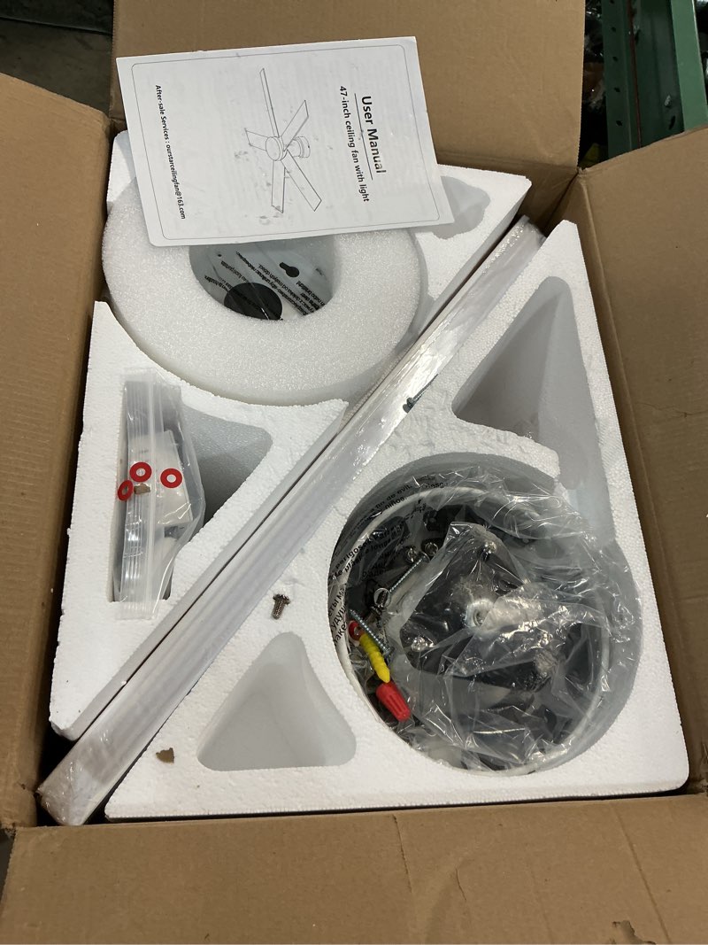 Condition photo showing New/Like New for ourstar ceiling fans with lights and remote control, white low profile ceiling fan with light 3-colo