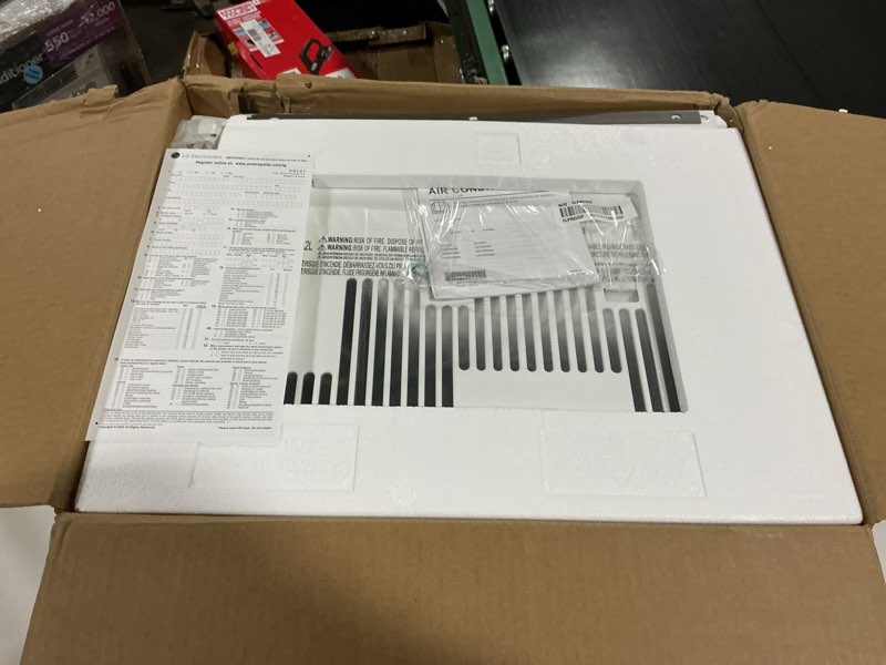 Condition photo showing New/Like New for 8,000 btu, 115 volts, window smart air conditioner cools 350 sq. ft. with remote, wifi enabled in white