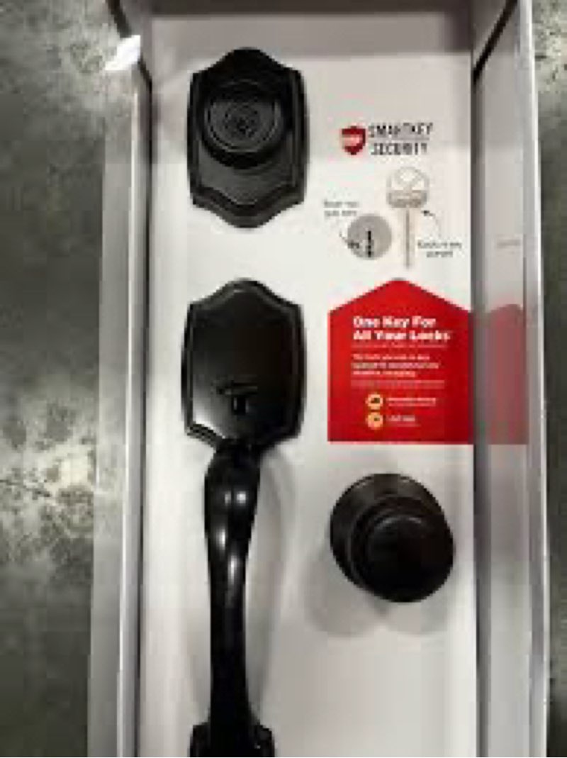     +7 The product shown is the Kwikset Belleview Single Cylinder Handleset with SmartKey Security