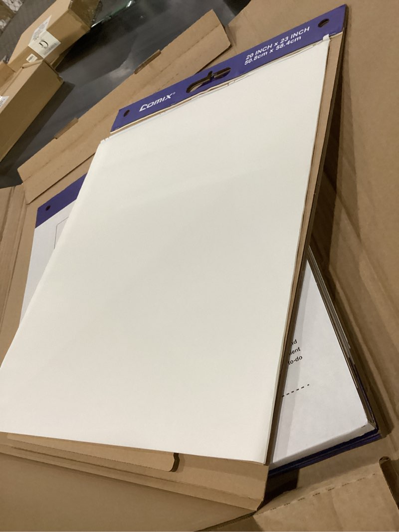 Condition photo showing Good Condition for comix sticky portable tabletop easel pads, 20 x 23 inches flip chart paper for teachers, students, businessmen, office workers, 20 sheets/pad, 4 pads/pack 20x23 inch