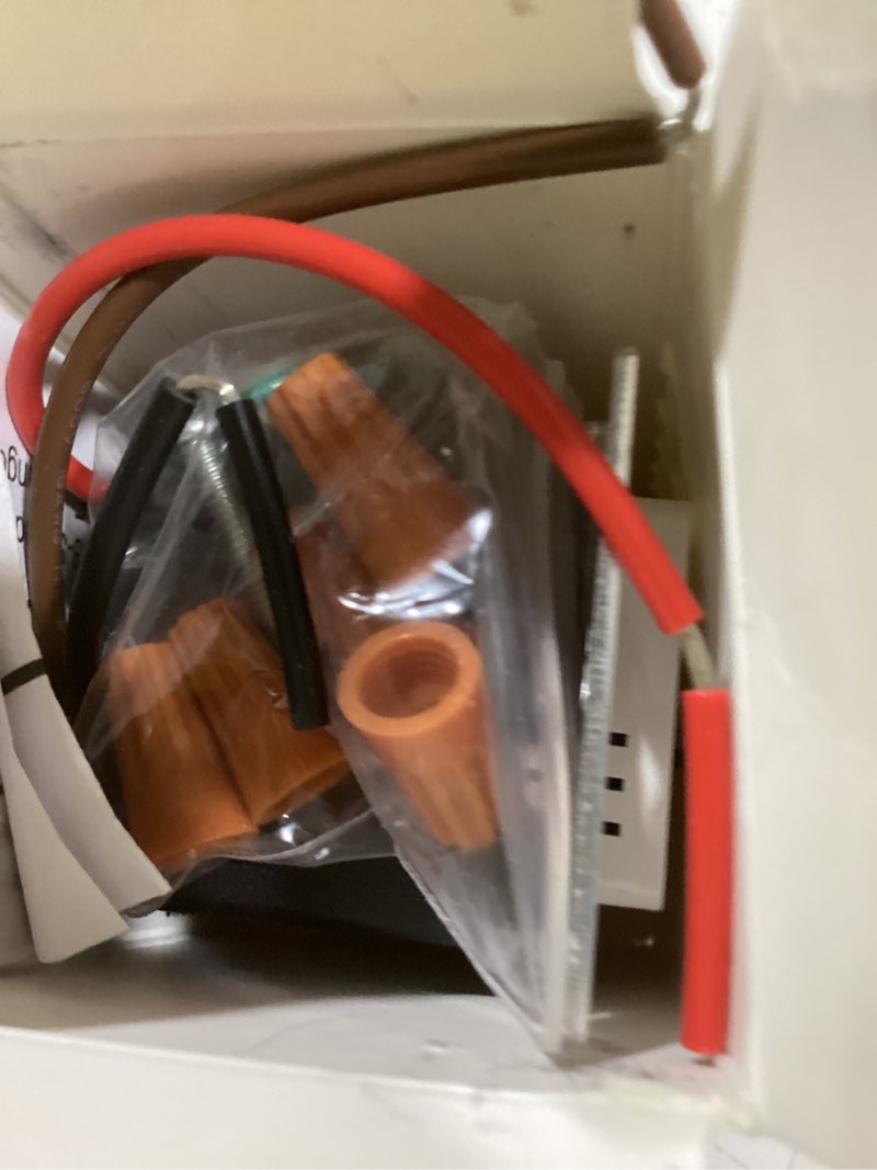 Condition photo showing Good Condition for enerlites 3 speed ceiling fan control and led dimmer light switch, 2.5a single pole light fan switch, 300w incandescent load, no neutral wire required, 17001-f3-w, white 1 pack white
