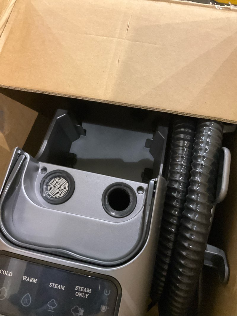 Condition photo showing As Is for Portable Carpet Cleaner Machine with Steam and Heating Techology,15Kpa Powerful Suction with Versatile Tools for Pets, Couch, Car,Self-Cleaning, Compact Spot Cleaner for Stairs/Furniture/Rug 3" Hand Tool,5"Hand Tool Gray