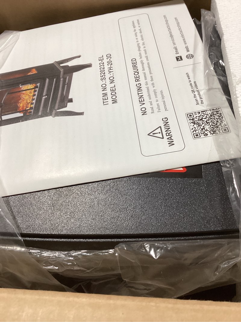 Condition photo showing Good Condition for ZAFRO Electric Fireplace Stove, 5100 BTU Quick Heating Electric Fireplace Heater with Adjustable Flame Brightness, 1000W/1500W Thermostat, for Living Room, Bedroom 22 inch Standard