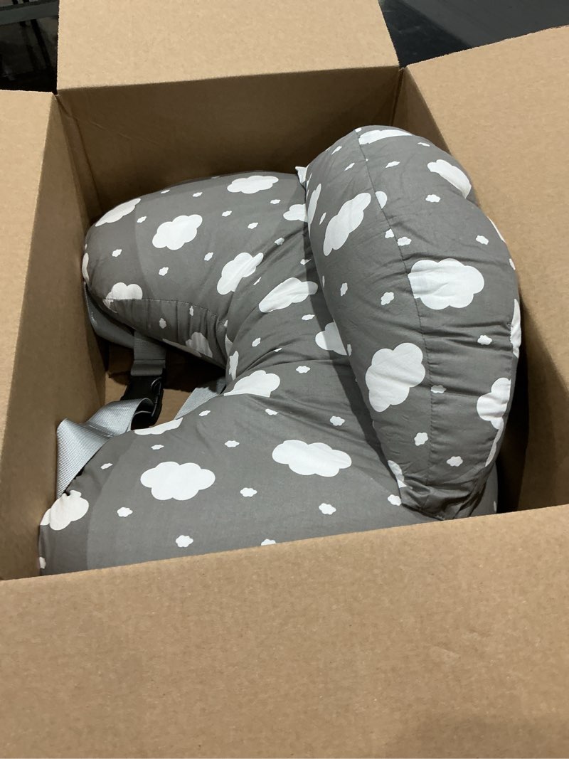 Condition photo showing Good Condition for momcozy original nursing pillow for breastfeeding-innovative safety guard - wider feeding pillows for more support for mom & baby- easier nursing & hand free- fit for all, removable cotton cover grey