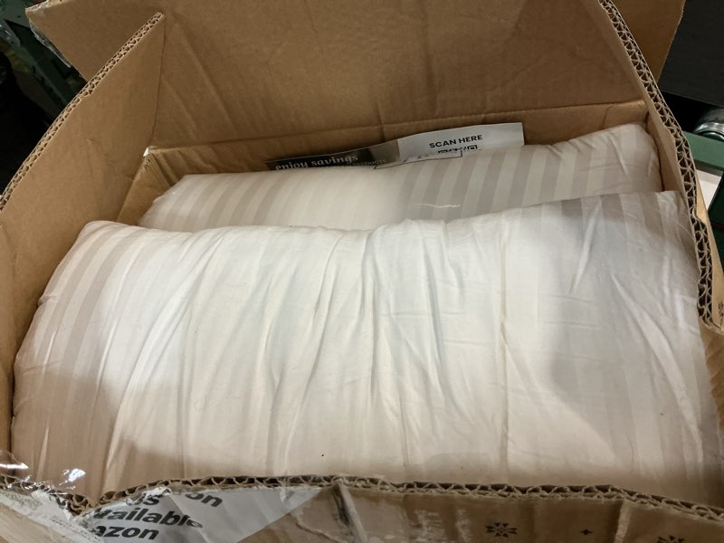 Condition photo showing Good Condition for Beckham Hotel Collection Bed Pillows King Size Set of 2 - Down Alternative Pillow for Back, Stomach or Side Sleepers King White