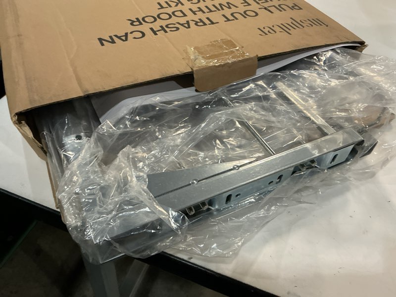 Condition photo showing Good Condition for insputer dual pull out trash can under cabinet with soft-close slides, heavy duty under sink trash can kit for kitchen sink, laundry, garbage can not included, requires 17" w x 24" d cabinets