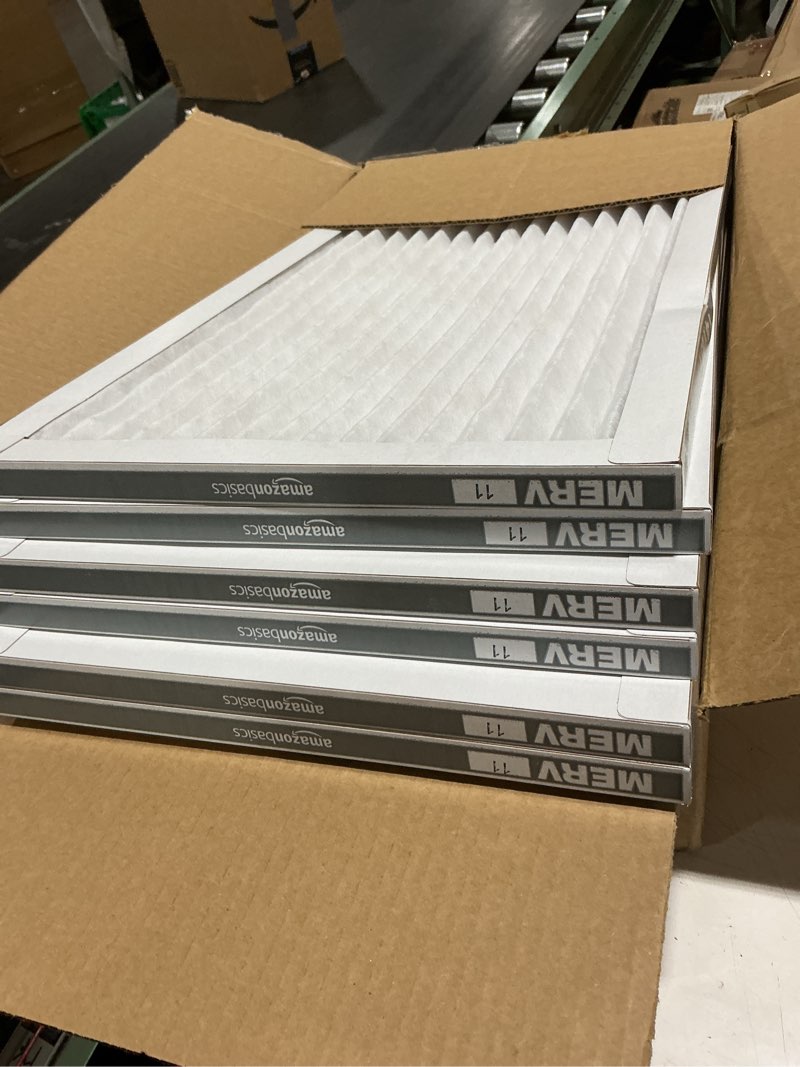 Condition photo showing Good Condition for simply 14x25x1 air filter, merv 11, 6 pack, for home ac furnace & hvac (actual size: 13.75"x24.75"x0.75") dust, pet, & allergy control