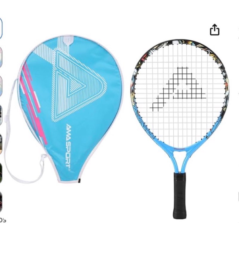 ama sport kids tennis racket for junior toddlers starter kit 17-25" tennis racquet for girls and boys with 420d nylon shoulder strap bag sunrise pink 17 inch