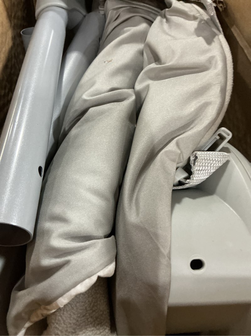 Condition photo showing As Is for Graco Slim Spaces Compact Baby Swing, Space Saving Portable Bay Swing with Height Adjustable Legs & Soft Toys, Reign