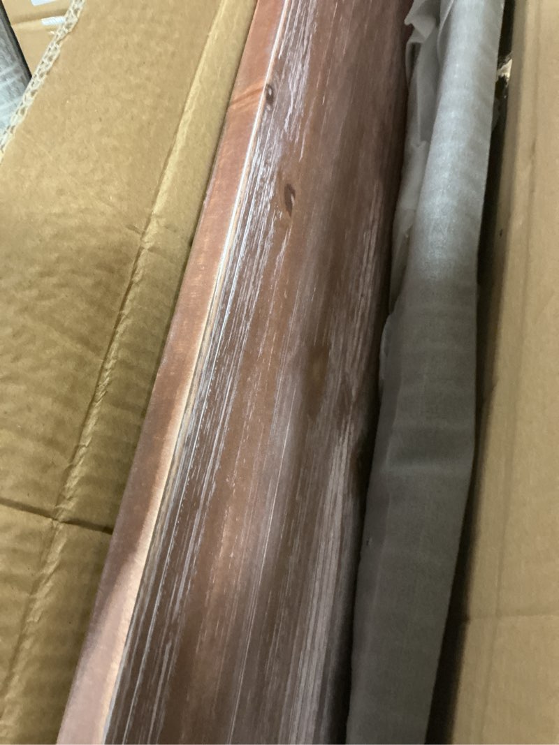 Condition photo showing Good Condition for clothes rack 48in, wall mounted garment rack with real wood shelf, heavy duty hanging clothes rack, multi-purpose hanging rod, space-saving closet storage brown 1t48in