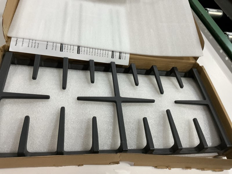 Condition photo showing New/Like New for WB31X27150 Gas Burner Grate replace for JXGRATE1 GE Stove Electric Gas Stove Parts Stove Surface Top Center Grate Cast Iron Holder Replace WB31X24737 AP5985159