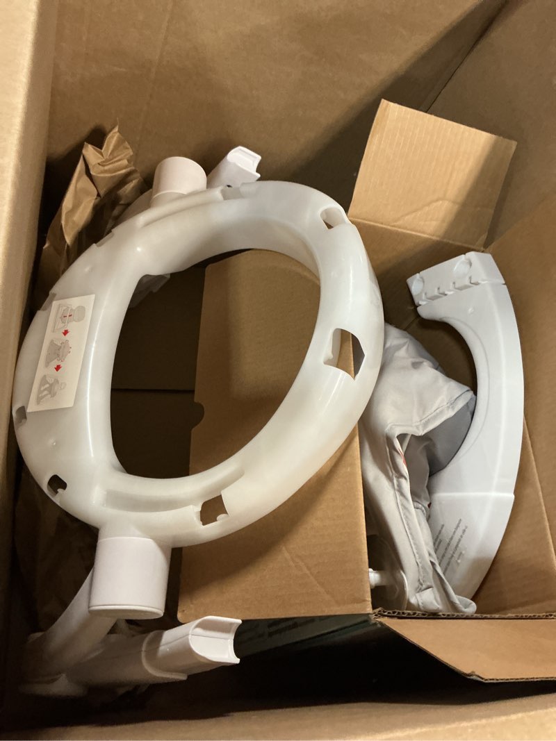 Condition photo showing As Is for Fisher-Price Portable Baby Chair Sit-Me-Up Floor Seat with Developmental Toys & Machine Washable Seat Pad, Rainbow Showers