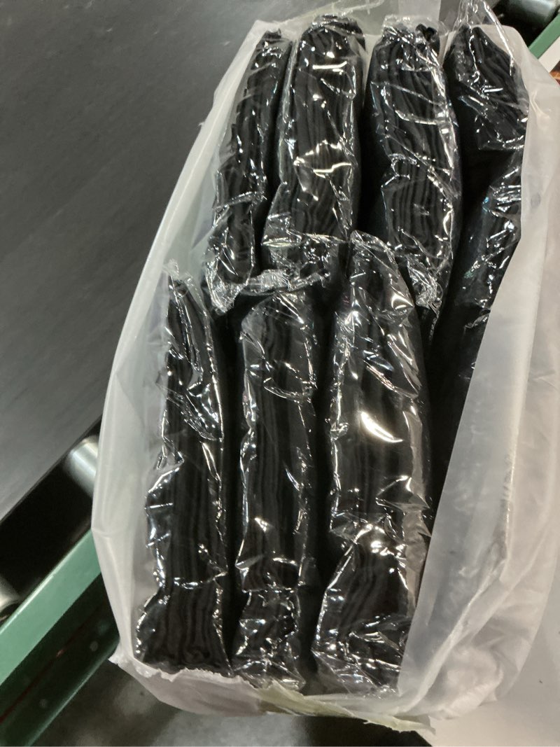 Condition photo showing New/Like New for 8 pack black tablecloths 60x126 inch table cloths for 8 foot rectangle tables, wrinkle resistant washable rectangular fabric table cover for dining wedding banquet camping party black 60 x 126 inch