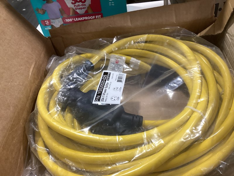 Condition photo showing Good Condition for Conntek 20 Amp Y Adapter NEMA 5-20 Male end to 2 x NEMA 5-20 Female Receptacles, 25ft